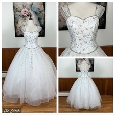 Elegant Mori Lee White Beaded