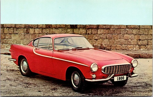 Postcard volvo p1800 - volvo,