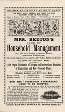 1891 Ward Lock Bowden & Co Mrs Beetons Monthly Household Management Prospectus