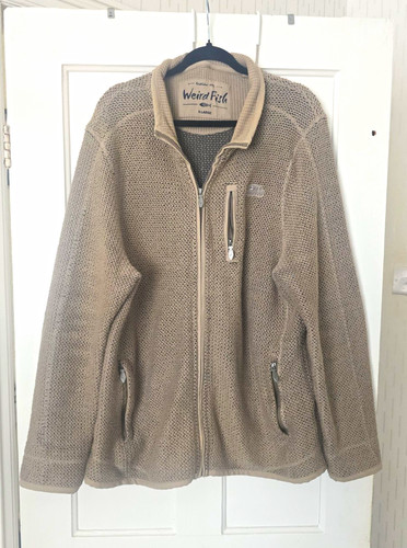 Weird fish men beige knit - fish,