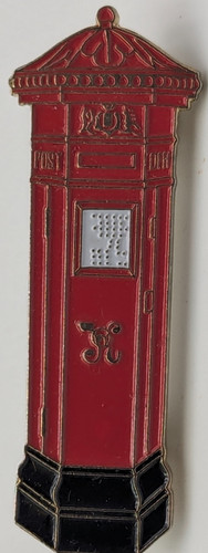 Vintage red post box - vintage, enamel