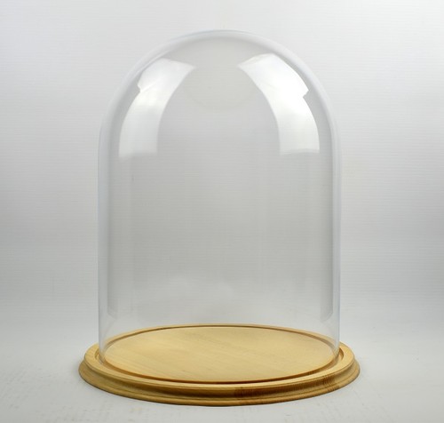 Clear circular glass dome with - clear,