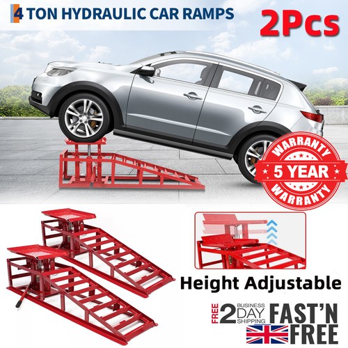 Ton hydraulic car ramps 2pc - hydraulic,