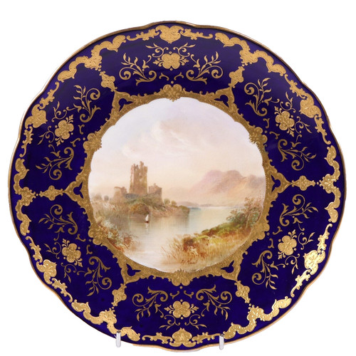 Coalport plate ross castle - coalport,