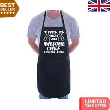 Humorous Black BBQ Apron - One