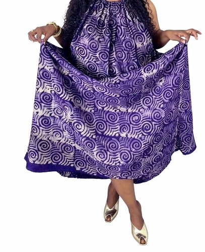Adire backless dress - adire,