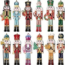 12 Pcs Nutcracker Soldiers Wooden Christmas Tree Decorations Xmas (S19a) *