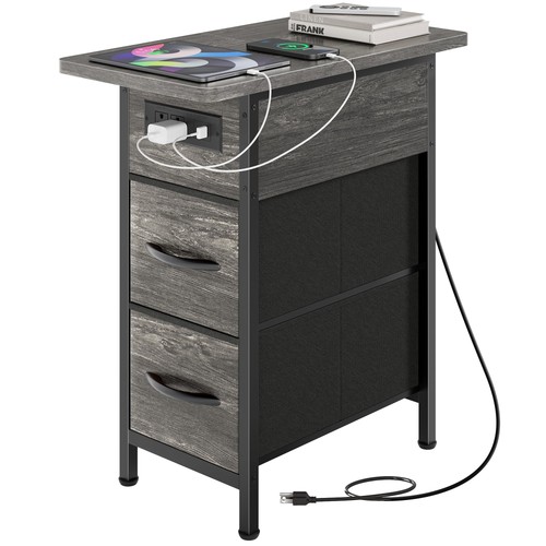 Huuger grey end - table,, 11.8"