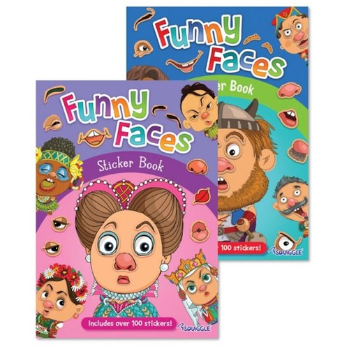 Funny face sticker - face, a4