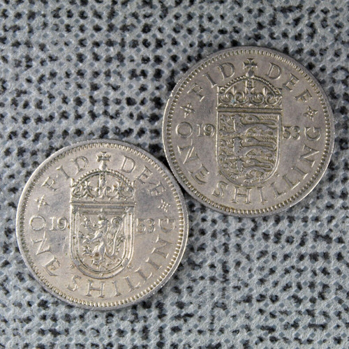 1953 shillings pair - shillings,