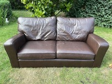 marks and spencer Brown Leather 3 Seater Sofa