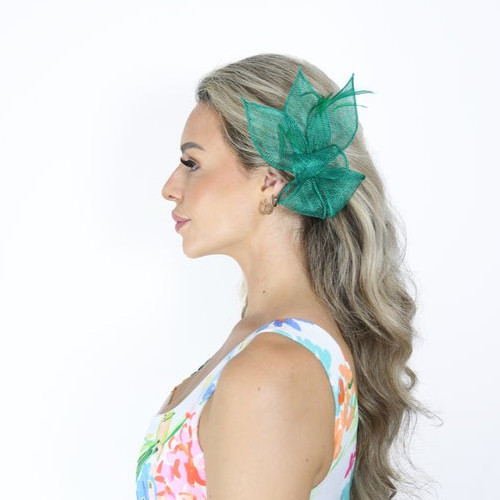 Small feather flower hair - feather,
