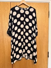 Zara TRF Navy Polka Dot Tunic
