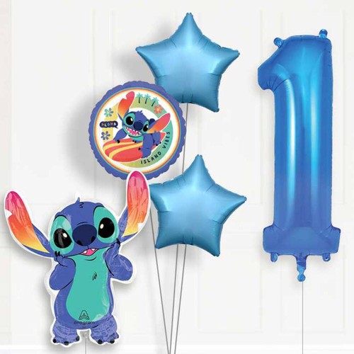 Stitch 1st birthday helium - stitch,