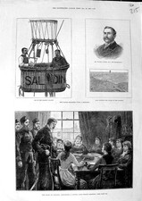 Original Old Antique Print