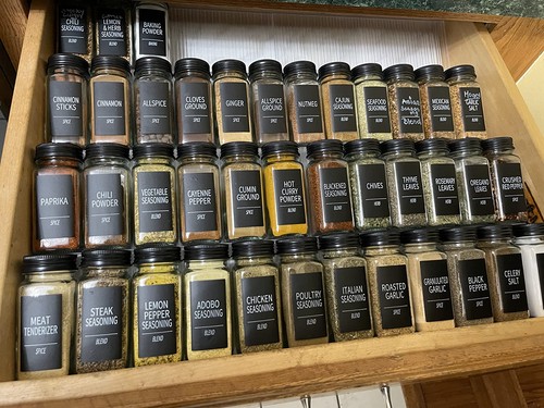 48pcs spice jars square - jars,