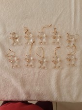 Christmas Tree Glass Mini Father Christmas Decorations  X 10