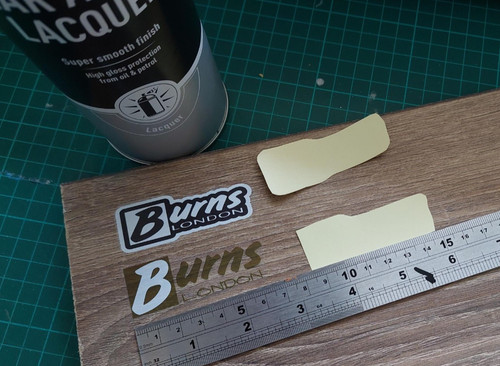 Burns guitar logo sticker - burns, /