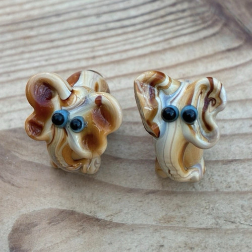 Marbled ceramic elephant - ceramic,