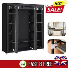 Large Fabric Canvas Wardrobe