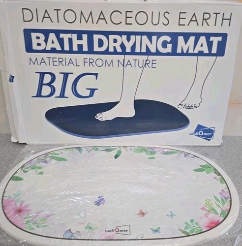 White diatomite stone bath mat - white,
