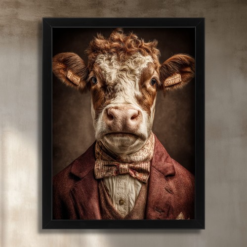 Gentleman hereford cow print - gentleman,