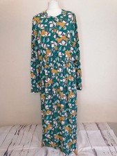 Boden Floral Cheetah Long Dress UK 22