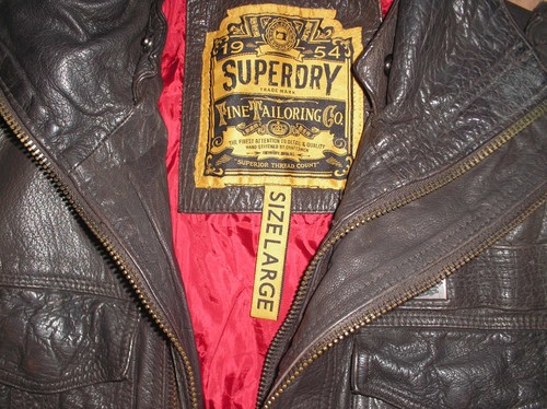 Men brown leather - leather, superdry
