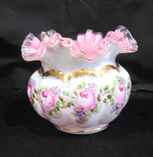 Pink Overlay Rose Vase