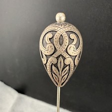 Vintage Hat Pin Silver Tone