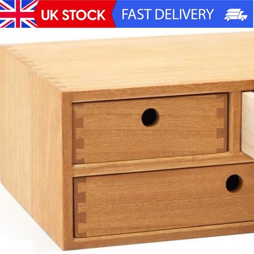 Wooden desk organiser with - wooden, 3