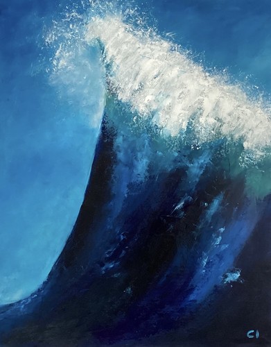 Original oil painting seascape - original,