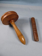 Vintage Wooden Etui and Darning Mushroom Etui