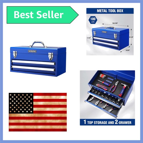 Inch tool box with 2 - 18-inch,