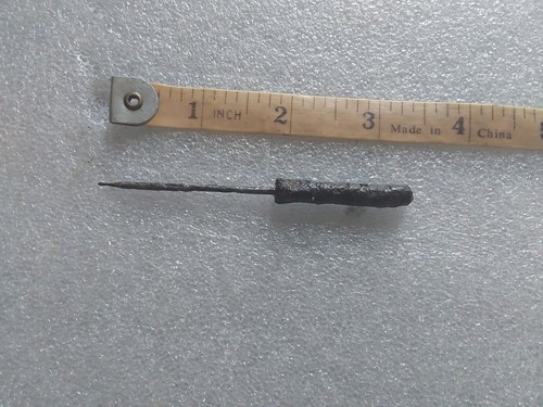 Roman stylus iron with pewter - roman, ,iron