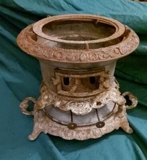 Small Stove Cast Iron Enamel George Haller type To Restore