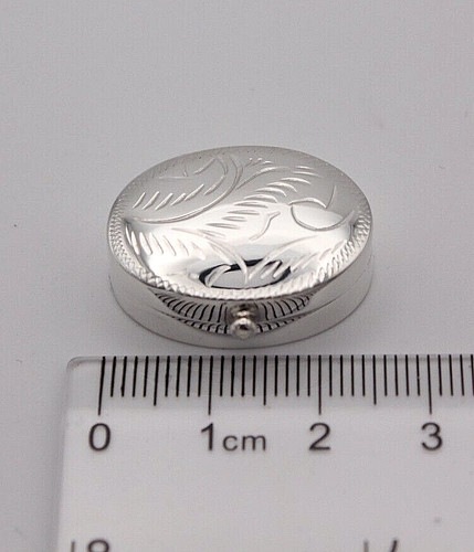 Sterling silver pill box - silver,