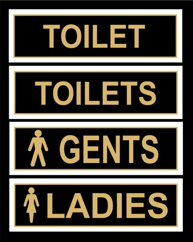 Toilet door signs stickers - /,