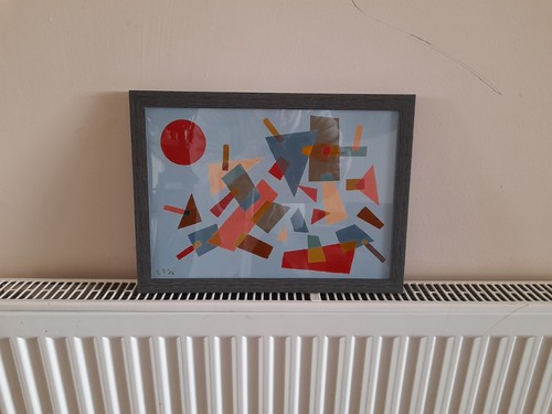 Cubist constructivist acrylic - cubist/constructivist,
