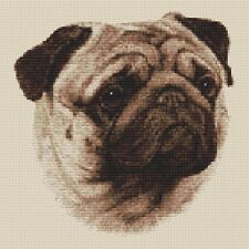 Pug Dog Cross Stitch Design