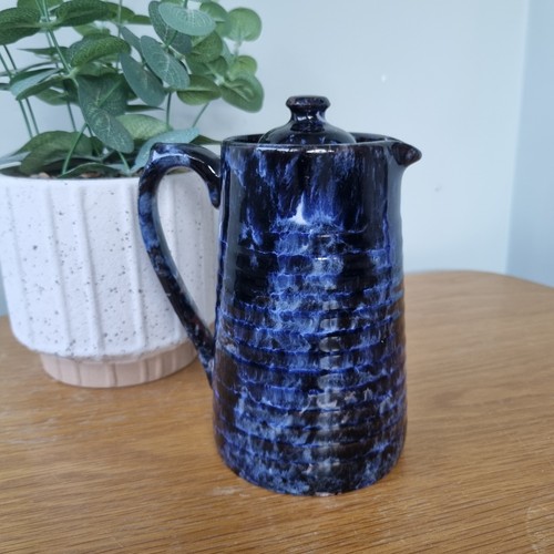 Studio art pottery cobalt blue - art,