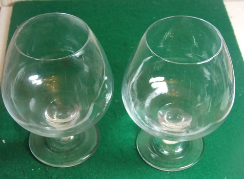 Pair large hand blown - of,