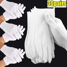 30Pairs 100% Cotton White