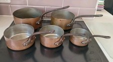 VINTAGE FRENCH COPPER PAN SET