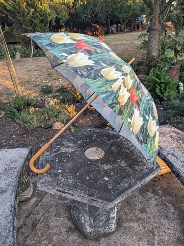 Vintage tulip umbrella long - tulip,