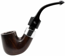 Peterson Deluxe System 'Dark' Silver Mounted Medium Bent Billiard Pipe (8s-c)