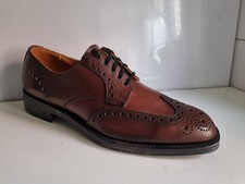 VINTAGE KINGSWAY ENGLAND UK 10 EU 44 MENS BROWN LEATHER DERBY FORMAL SHOES NEW