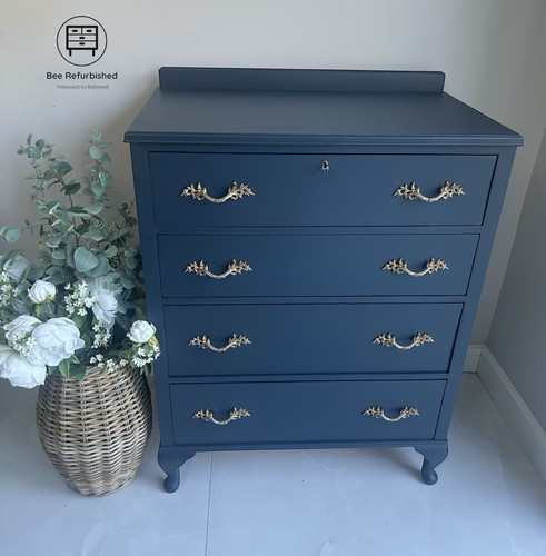 Solid wood blue - blue, vintage