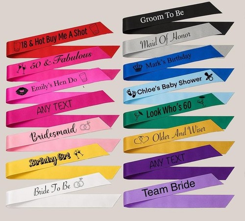 Personalised birthday sash - personalised,