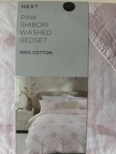 Pink 100% Cotton Tie Dye Reversible Duvet Cover and Pillowcase Set